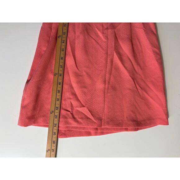 BCBGMAXAZRIA Wrap Dress Womens XS Salmon Pink Fitted Adjustable Strap Back Zip - Picture 10 of 10